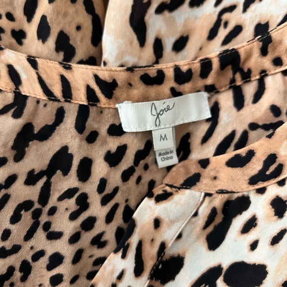 Joie Animal Print Silk Blouse - Picture 4 of 5